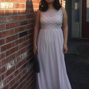 Pink Adriana Papell prom dress